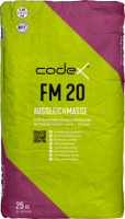 codex Fein-Spachtelmasse FM20 innen - 0-20 mm Schichtdicke 25 kg Sack - grau (15 kg/m² bei 10mm)