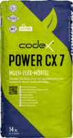 codex Power CX7 Multi-Flexkleber innen/außen - Wand & Boden (C2/S1) 14 kg Sack - hellgrau (1,0-2,6 kg/m²)