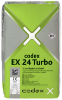 codex Zement-Estrichmörtel EX24 Turbo innen/außen, SCHNELL 25 kg Sack - grau (18 kg/m² bei 10mm)