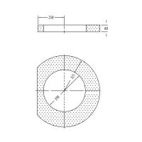 Auflagering 60 mm 10 A für Straßenablauf 450/250
