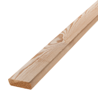 21x68mm sib. Lärche Rhombusprofil 15° geschrägt, 4 kleine Rundungen, roh Länge 4 m (Bedarf: 15 St. auf 1 m bei 5 mm Luft)