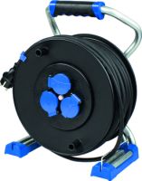 Kabeltrommel 40m 230V/16A IP44 H07RN-F 3G1,5, 3xSchuko+Klappd.