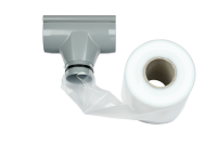 Fallrohrprovisorium 200x0,1mm transp. LDPE 1A-Material mit UV Schutz, Rolle á 100 m