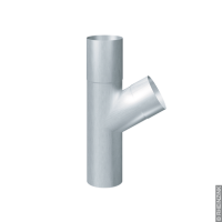 Rheinzink Zink Rohrabzweiger 60 Grad 100/100 0,65mm, prePatina walzblank