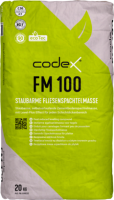 codex Fliesenspachtelmasse FM100 innen (staubarm) - jede Schichtdicke 20 kg Sack - grau (15 kg/m² bei 10mm)