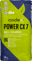 codex Power CX7 Multi-Flexkleber innen/außen - Wand &amp; Boden (C2/S1) 14 kg Sack - hellgrau (1,0-2,6 kg/m²)
