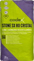 codex Flexmörtel Stone SX80 Cristal SCHNELL, innen/außen - Wand&amp;Boden 25 kg Sack - weiß (1,4-4,8 kg/m²)
