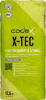 codex Flex-Fugenmörtel X-Tec SCHNELL, innen/außen - SG/FZ (2-20 mm) 38| beton - 12,5 kg Sack