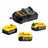DeWalt Akku Starterkit 3 Akkus 18,0 V 5,0 Ah mit Schnellladegerät DCB 115 DCB1104P3