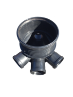 KG Schachtgrundkörper PP DN 400 3 Zuläufe, 1 Ablauf Anschlüsse DN 160, Nutzh.=25cm
