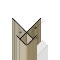 Kantenprofil 3501 20mm 2,5m schwarz mit Schnittkantenüberdeckung PVC