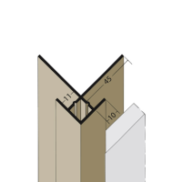 Kantenprofil 3624 11mm 3m schwarz mit Schnittkantenüberdeckung PVC