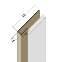 PR3691 Anschluss-/Einfassprofil 3m U-Profil PVC schwarz, bis 6,5mm Plattenstärke