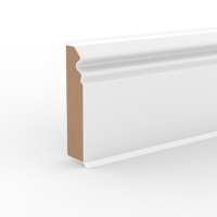 Döllken Holzkernsockelleiste Hamburger Stil 60 flex life, 1013 weiß HxS: 60x16/18mm, VE: 8x2,50m