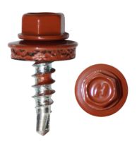 LPZU Schrauben 4,8x35 mm OHNE ETA-ZULASSUNG Kupferbraun RAL 8004, ziegelrot 742 selbstbohrend für Holz UK