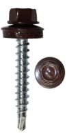 LPZU Schrauben 4,8x35 mm OHNE ETA-ZULASSUNG Schokoladenbraun RAL 8017, braun 434 selbstbohrend für Holz UK
