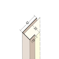 Abschluss/Einfassprofil 3502 L= 250 cm schwarz, bis 20mm Plattenstärke