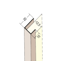 Einfassprofil TB 3741 2,5m weiß f. Gipskartonplatten 12,5mm, weiß