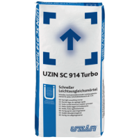 Uzin SC914 Turbo Leichtausgl.-Mörtel innen / schnell - *Renovierung* 21 kg Sack - grau (2,6 kg/m²/cm)